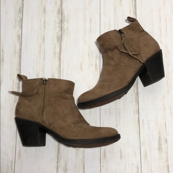 Forever 21 Shoes - Tan Faux Suede Ankle boots